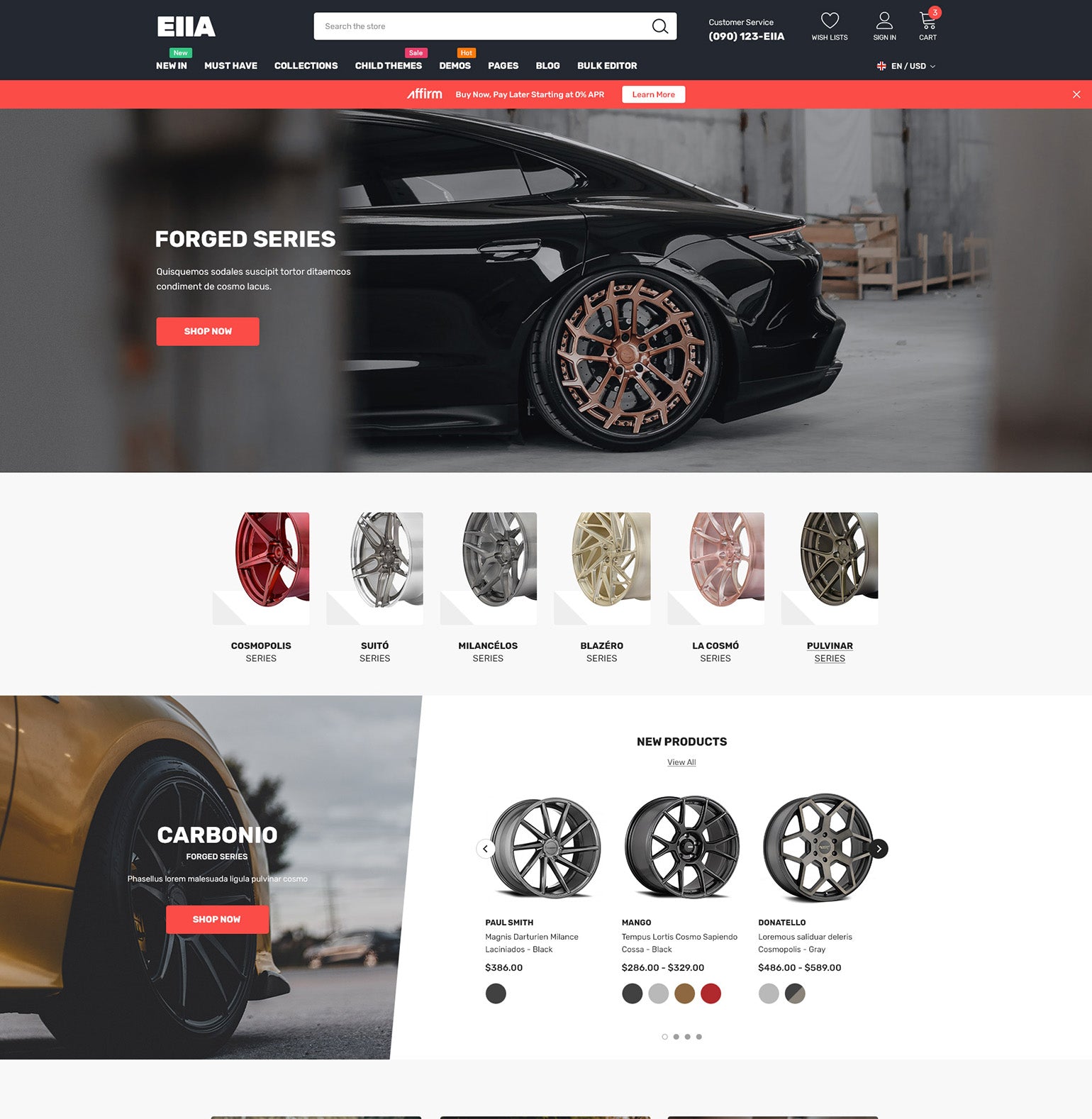 Ella Theme - Automotive Ecommerce Website Template