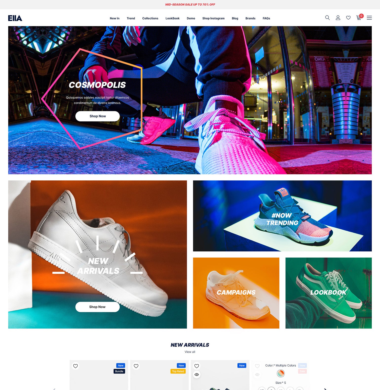 Ella Theme - Sports and Recreation Ecommerce Website Template