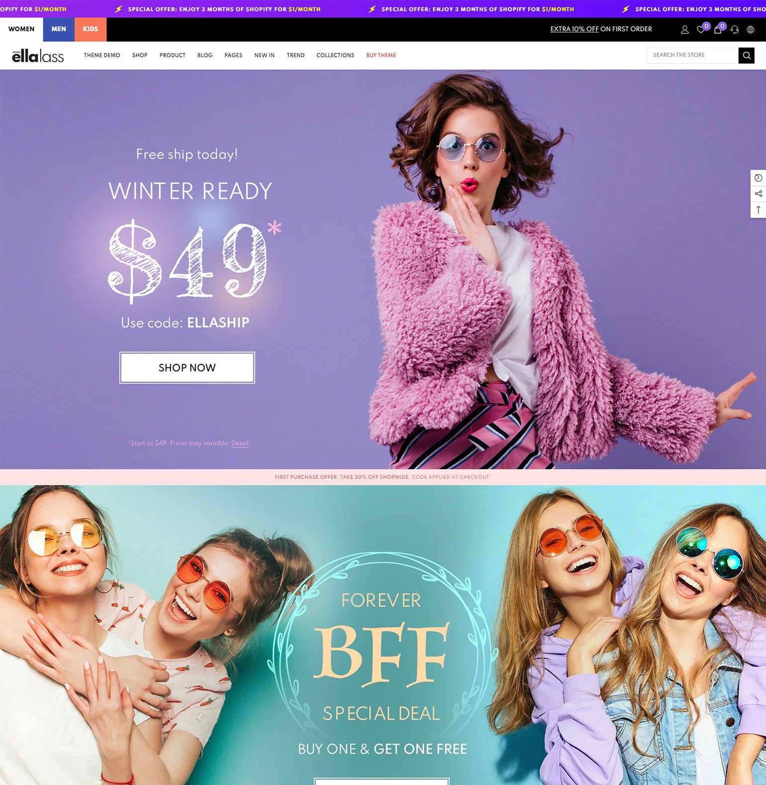 Ella Theme - Fast Fashion Retail Ecommerce Website Template