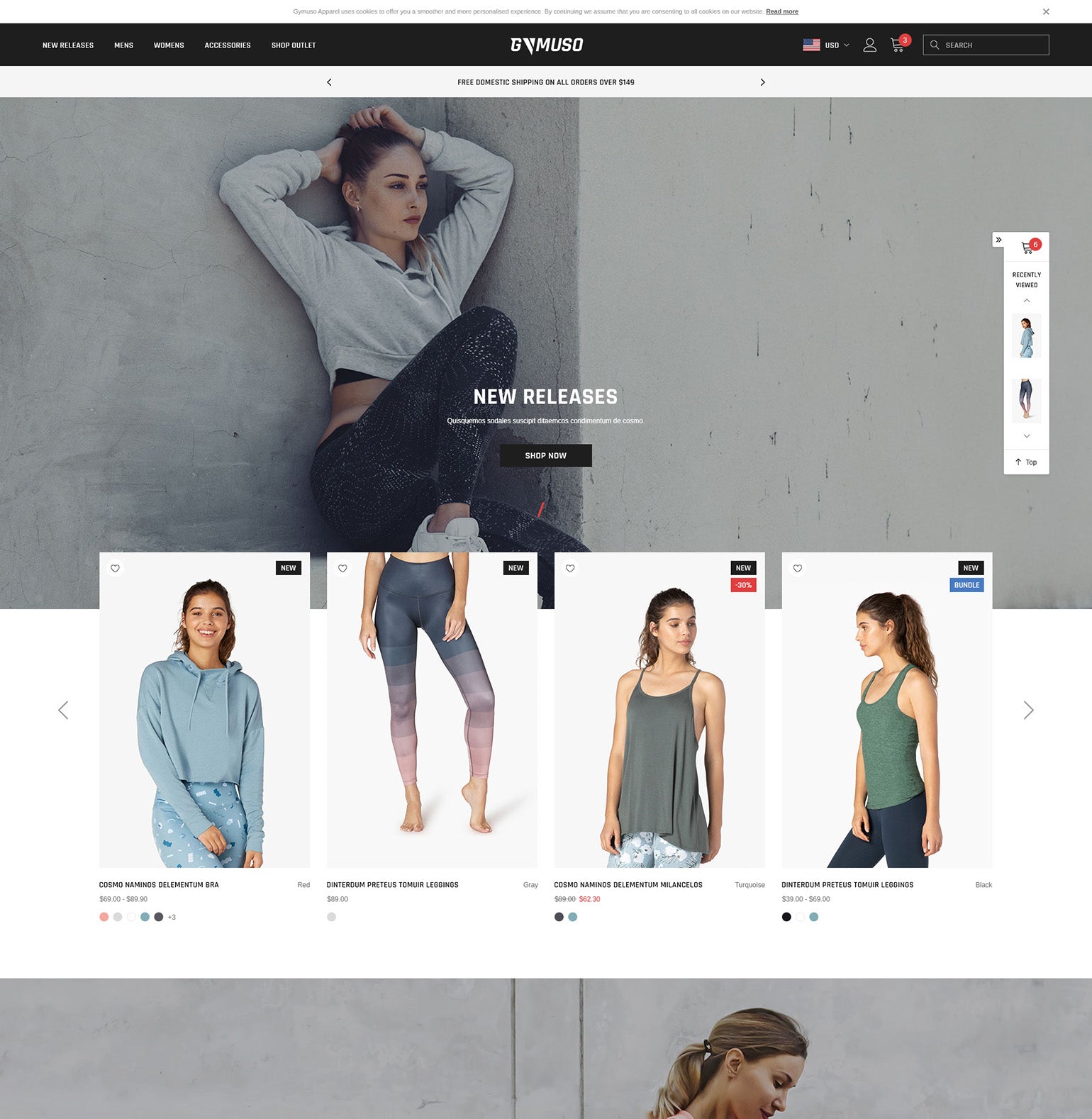 Gymuso - Sports Apparel Ecommerce Website Template | HaloThemes