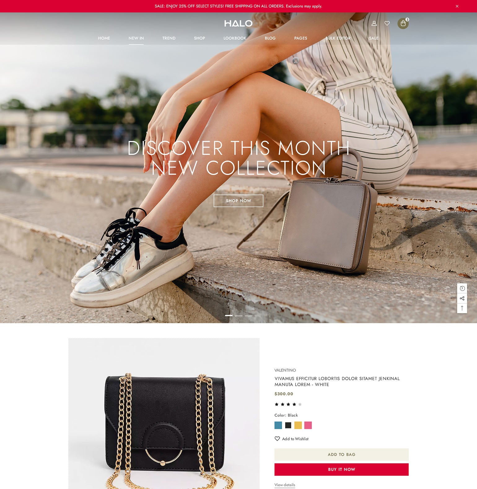 Halo Theme - Bags and Accessories Ecommerce Website Template