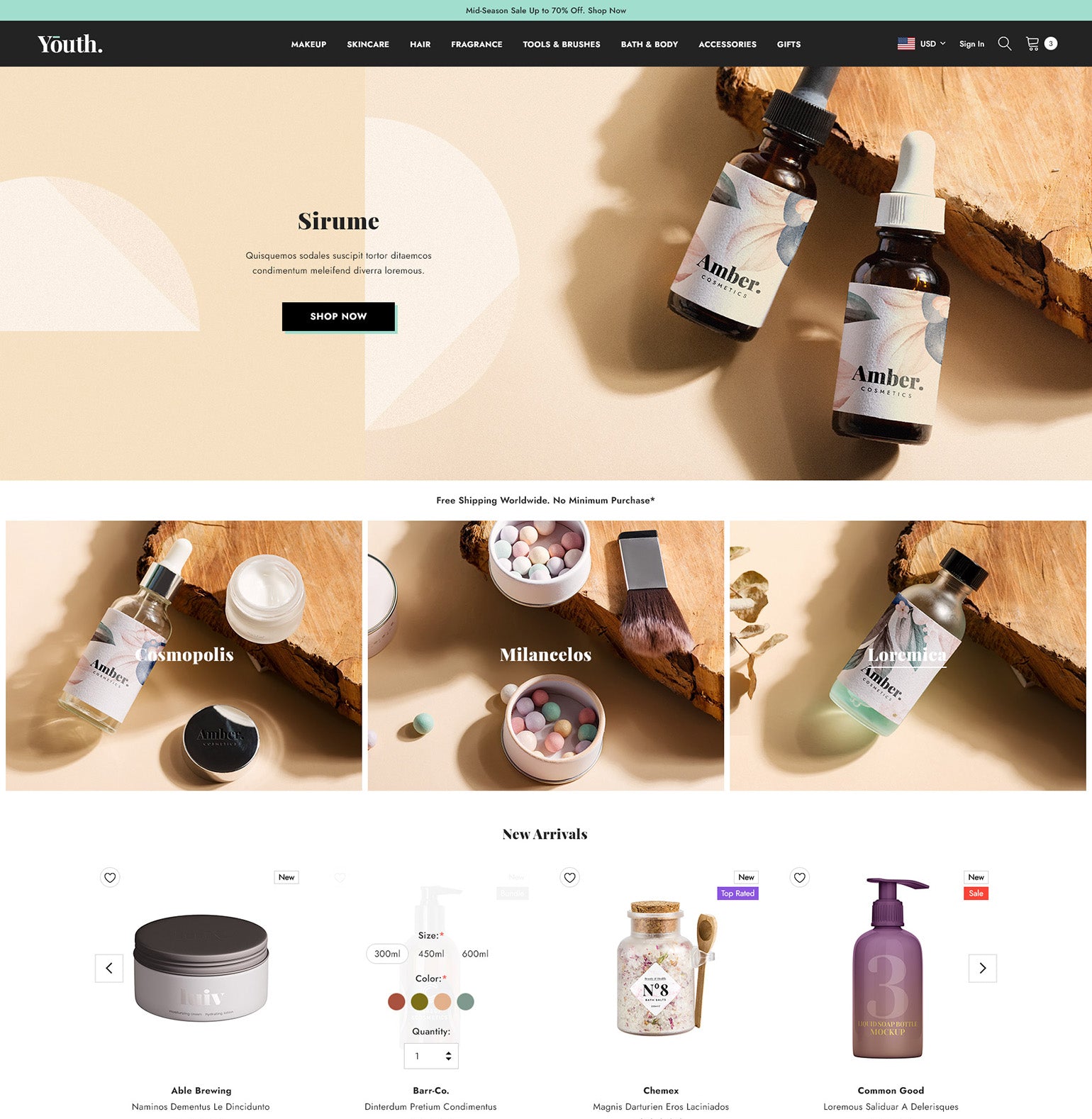 SURFup Youth Ecommerce Website Template | Premium Themes | HaloThemes